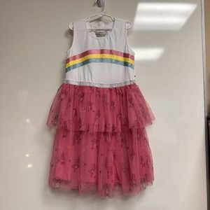 Care Bears Girls Tutu Dress Girls 14/16 X Large Pink Bears White Rainbow Glitter